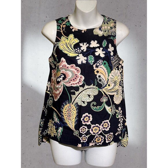 J. Crew Liberty Fabric Sleeveless Tank in Symphony Floral Size 00 EUC!! - Picture 1 of 5